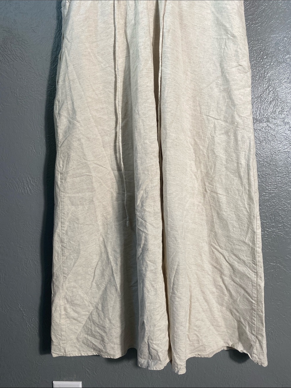 Chicwish Women's Linen Blend Midi Dress S Beige Cottagecore Embroidered - Picture 6 of 7